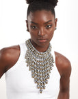 Ebony Bib - B/W Wood,Necklaces, Sassy Jones,