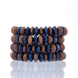 Ebony Bracelet Stack - Indigo Lapis/Bronze