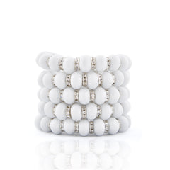 Ivory Beaded Bracelet Statement Jewelry African-Inspired Jewelry Bold Fashion Accessories Chunky Beaded Jewelry White Beaded Bracelet Handmade Beaded Necklace Ethnic Jewelry Collection Unique Fashion Jewelry High-Quality Beaded Accessories Elegant Beaded Jewelry Fashionable Bead Bracelet Luxurious Jewelry Designs Trendy Beaded Accessories