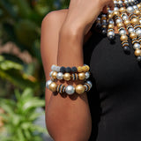 Ebony Stretch Bracelet Stack - Renaissance