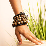 Ebony Stretch Bracelet Stack - Wildwood