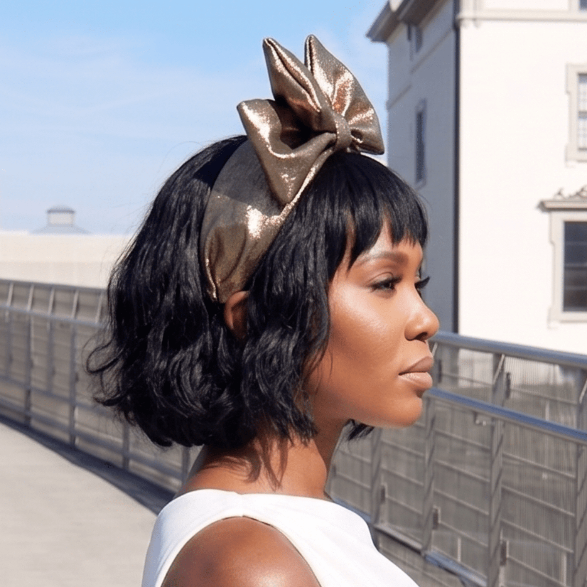 Eloise Headband - Metallic Gold,Headbands, Sassy Jones,