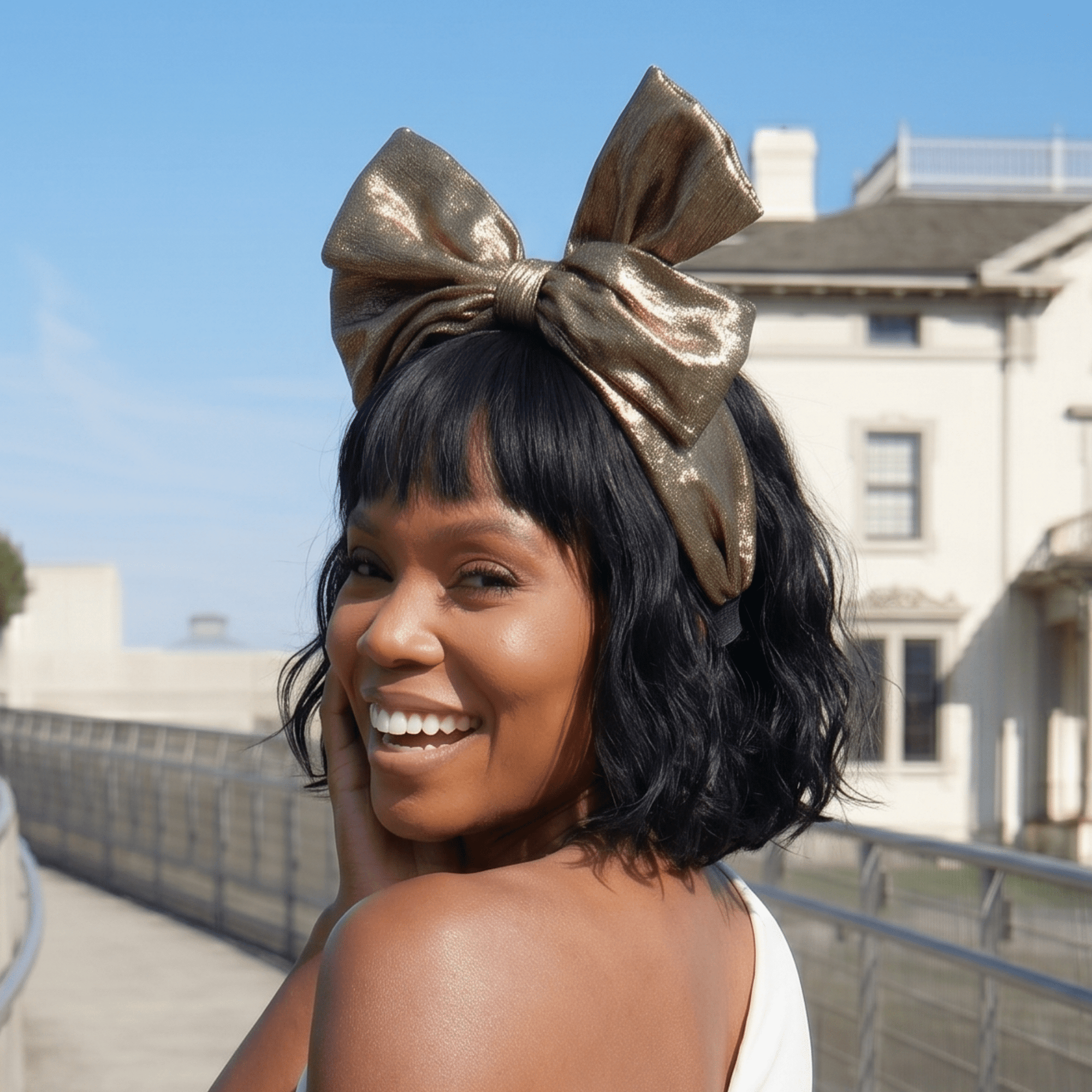 Eloise Headband - Metallic Gold,Headbands, Sassy Jones,