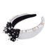 Emily Luxe Headband - Black/White Pearl,Headbands, Sassy Jones,