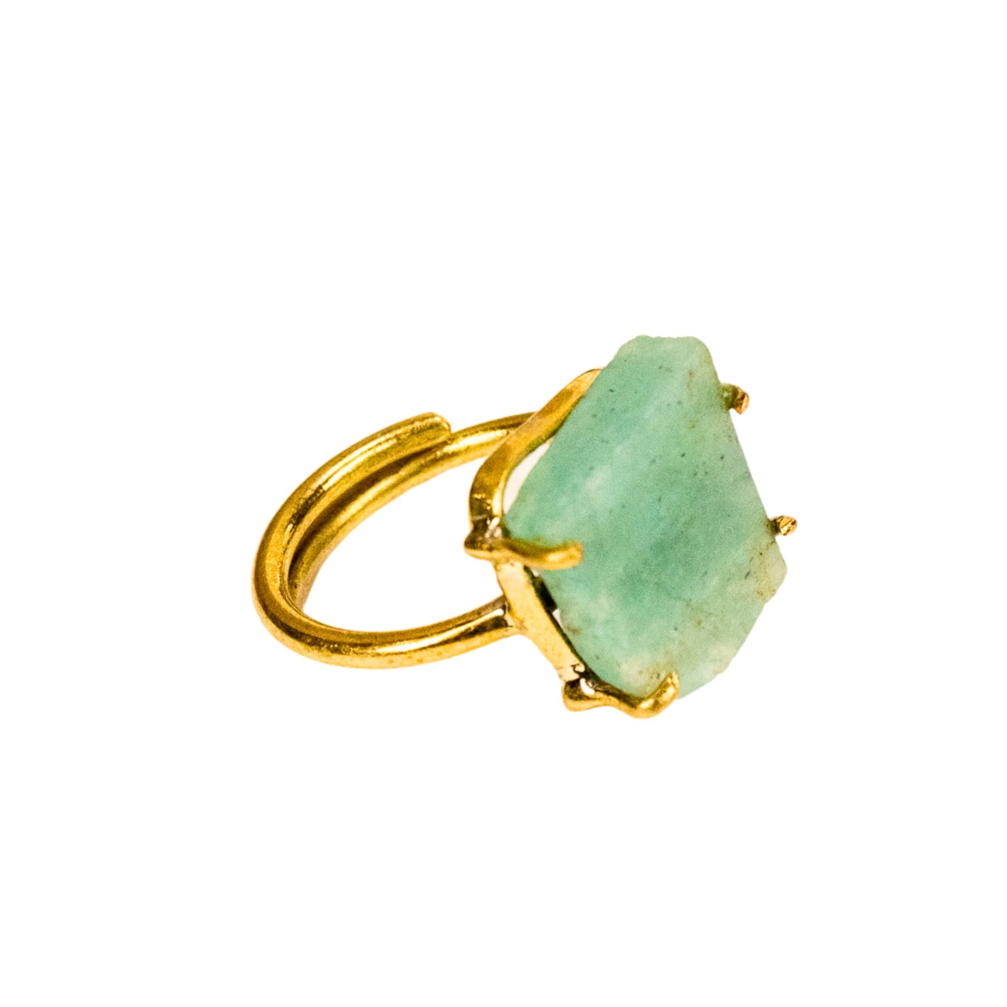 Energy Attraction Adjustable Ring - Amazonite,Rings, Sassy Jones,