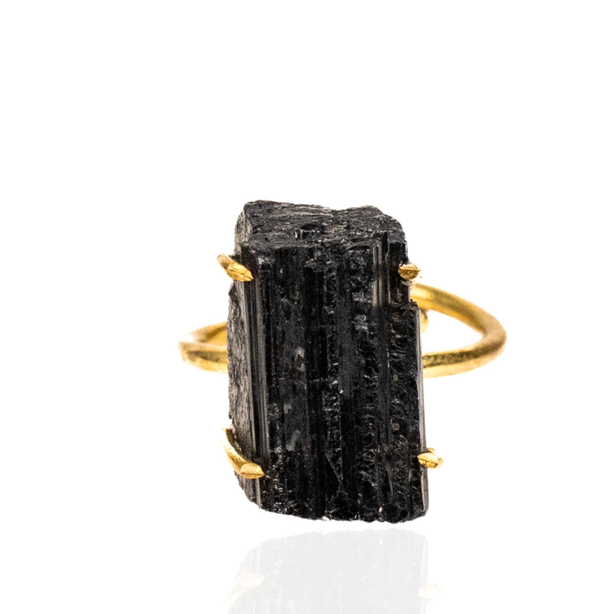 Energy Attraction Adjustable Ring - Black Tourmaline,Rings, Sassy Jones,