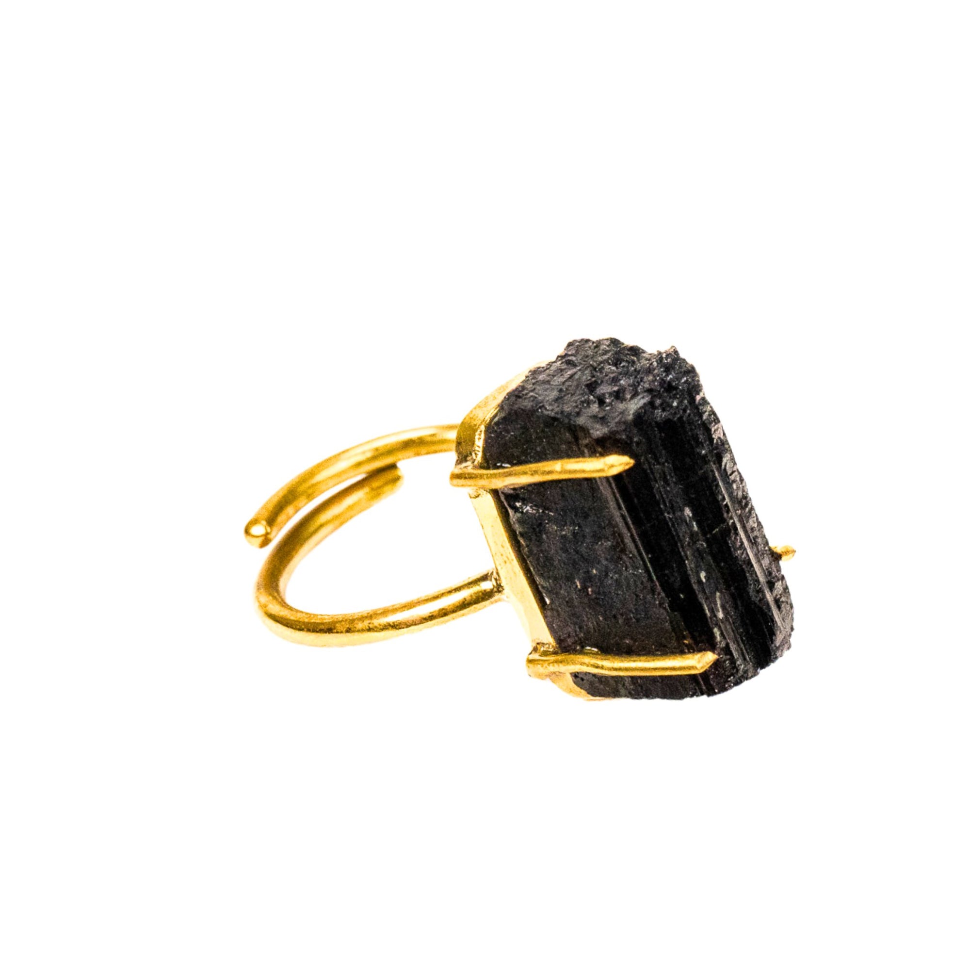 Energy Attraction Adjustable Ring - Black Tourmaline,Rings, Sassy Jones,