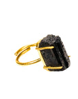 Energy Attraction Adjustable Ring - Black Tourmaline,Rings, Sassy Jones,