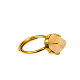 Energy Crystal Adjustable Ring - Raw Citrine