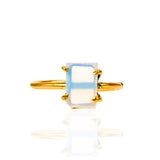 Energy Crystal Adjustable Ring - Raw Opal