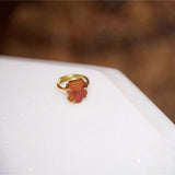 Energy Crystal Adjustable Ring - Raw Red Carnelian