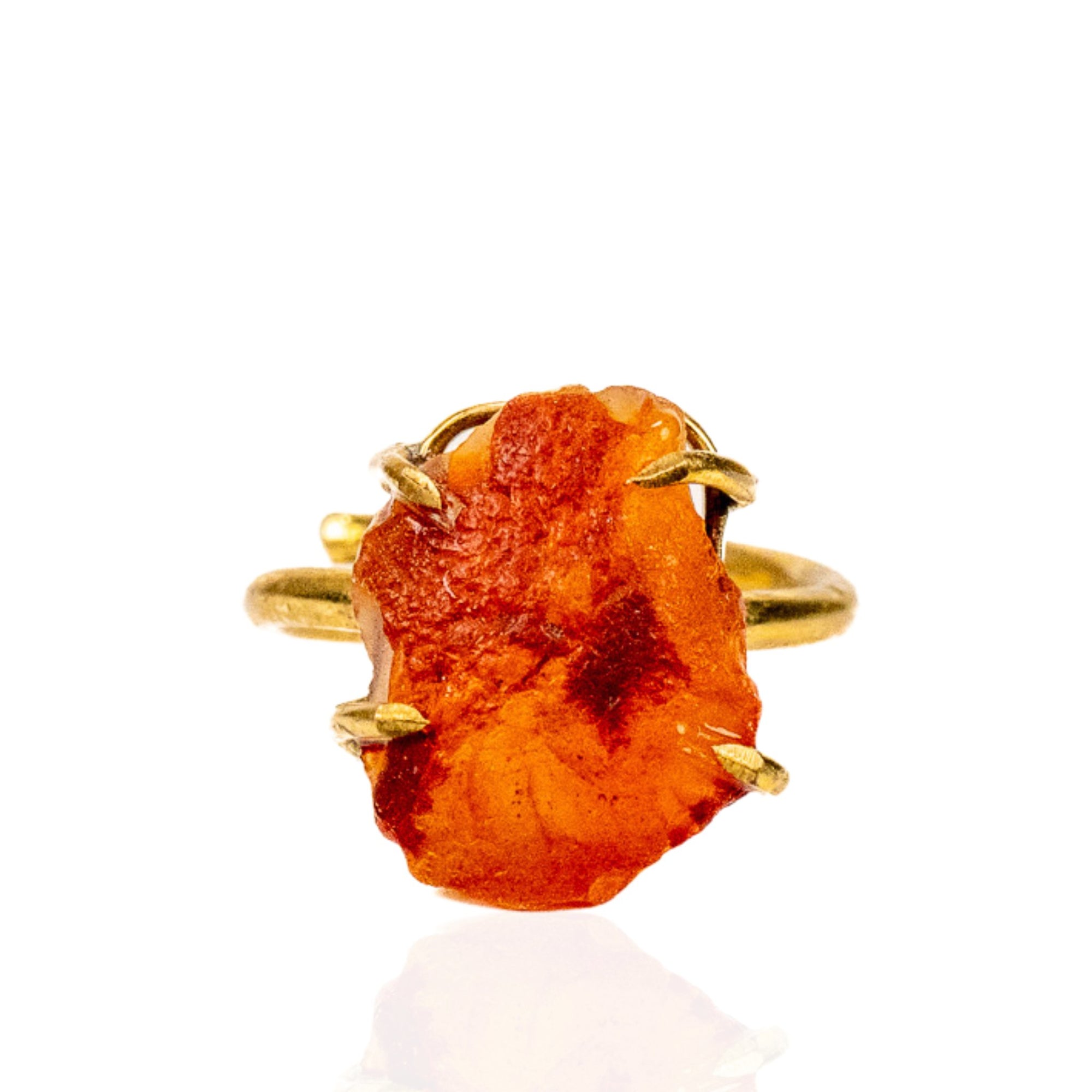 Energy Attraction Adjustable Ring - Red Carnelian,Rings, Sassy Jones,