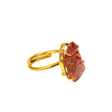 Energy Crystal Adjustable Ring - Raw Ruby