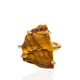 Energy Crystal Adjustable Ring - Raw Tiger's Eye