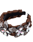 Evangeline Flutter Headband - Chocolate,Headbands, Sassy Jones,