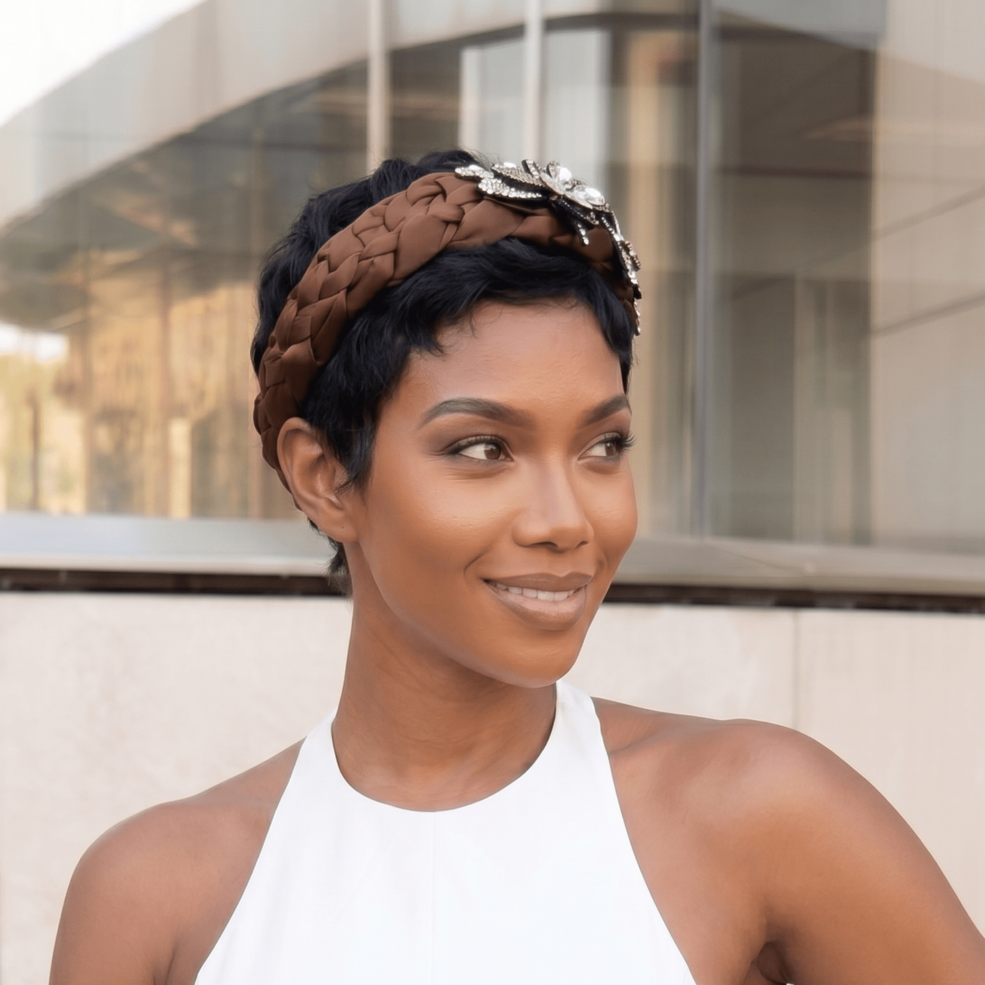 Evangeline Flutter Headband - Chocolate,Headbands, Sassy Jones,