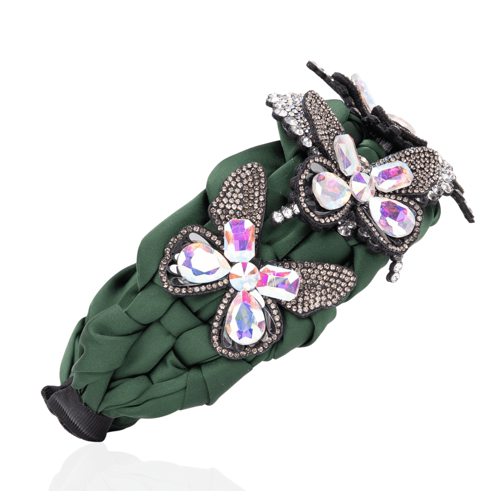 Evangeline Flutter Headband - Hunter Green,Headbands, Sassy Jones,