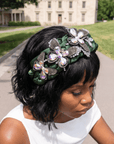 Evangeline Flutter Headband - Hunter Green,Headbands, Sassy Jones,