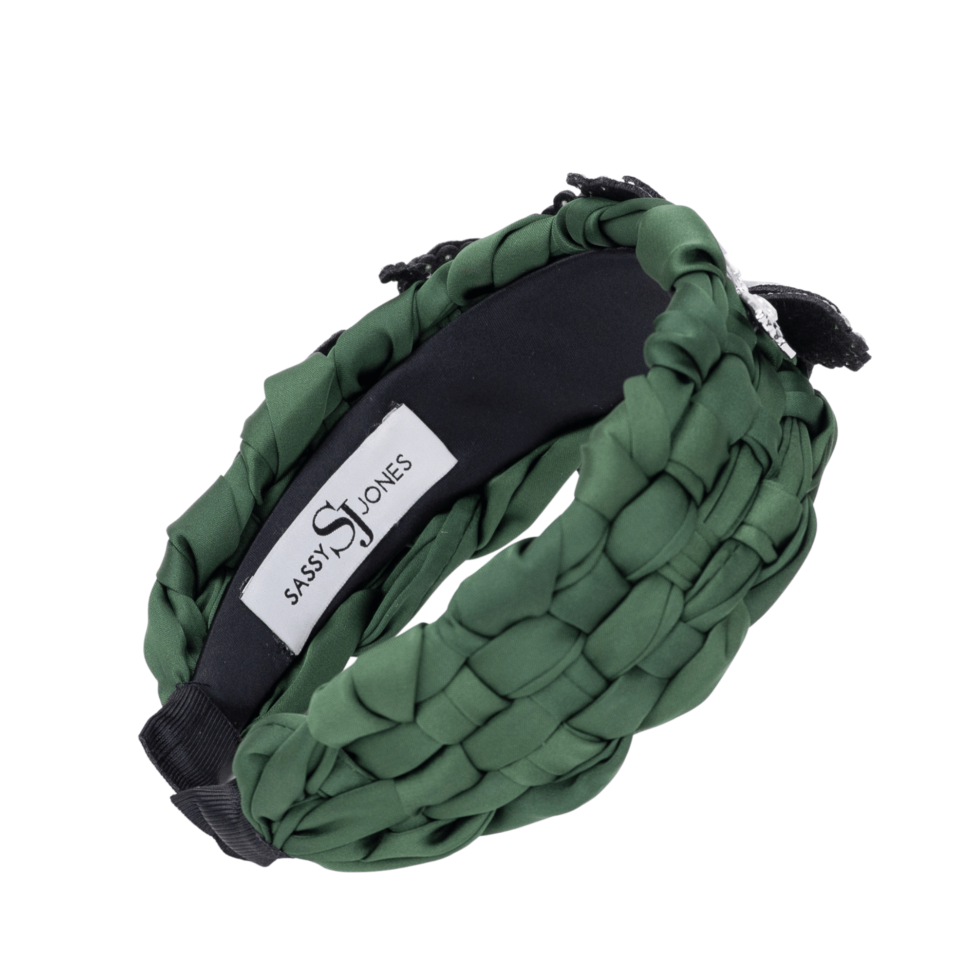 Evangeline Flutter Headband - Hunter Green,Headbands, Sassy Jones,