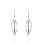 Evelyn Spiral Dangles - Silver,Earrings, Sassy Jones,