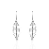 Evelyn Spiral Dangles - Silver,Earrings, Sassy Jones,