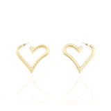 Fairydust Heart Hoops - Soft Gold