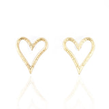 Fairydust Heart Studs - Soft Gold