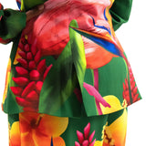 Floral print suit Flamingo print suit Green floral suit Sassy Jones suit Women's floral suit Designer floral suit Colorful print suit Statement floral suit Fashion floral suit