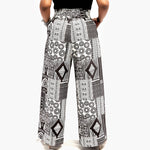 Fiorella Luxe Patchwork Hi-Waisted Pants - Black/White - Sassy Jones