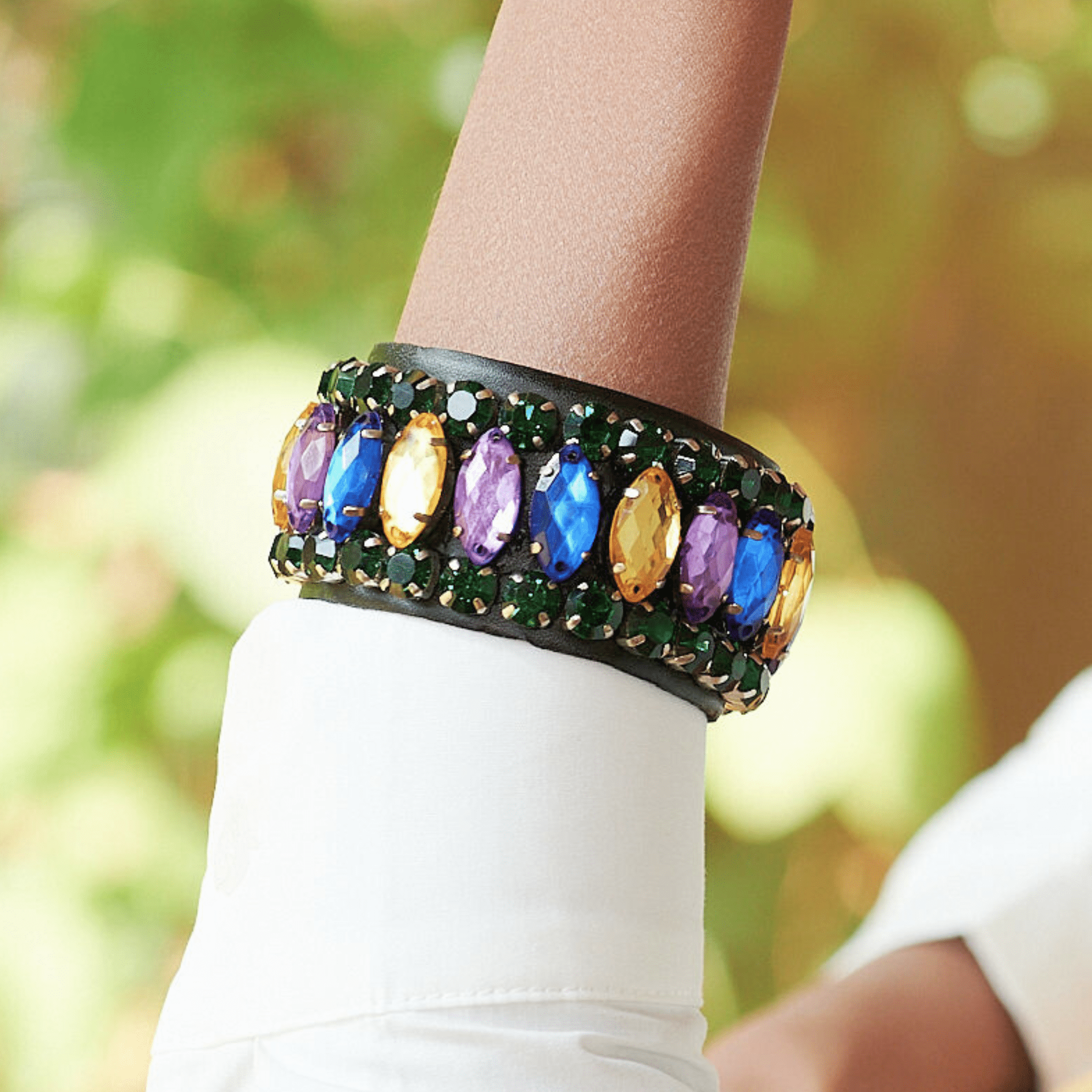 Flamboyant Farah Gemstone Cuff,Bracelets, Sassy Jones,