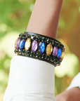 Flamboyant Farah Gemstone Cuff,Bracelets, Sassy Jones,