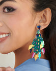 Flamboyant Farah Peacock Earrings,Earrings, Sassy Jones,