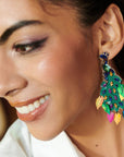 Flamboyant Farah Peacock Earrings,Earrings, Sassy Jones,