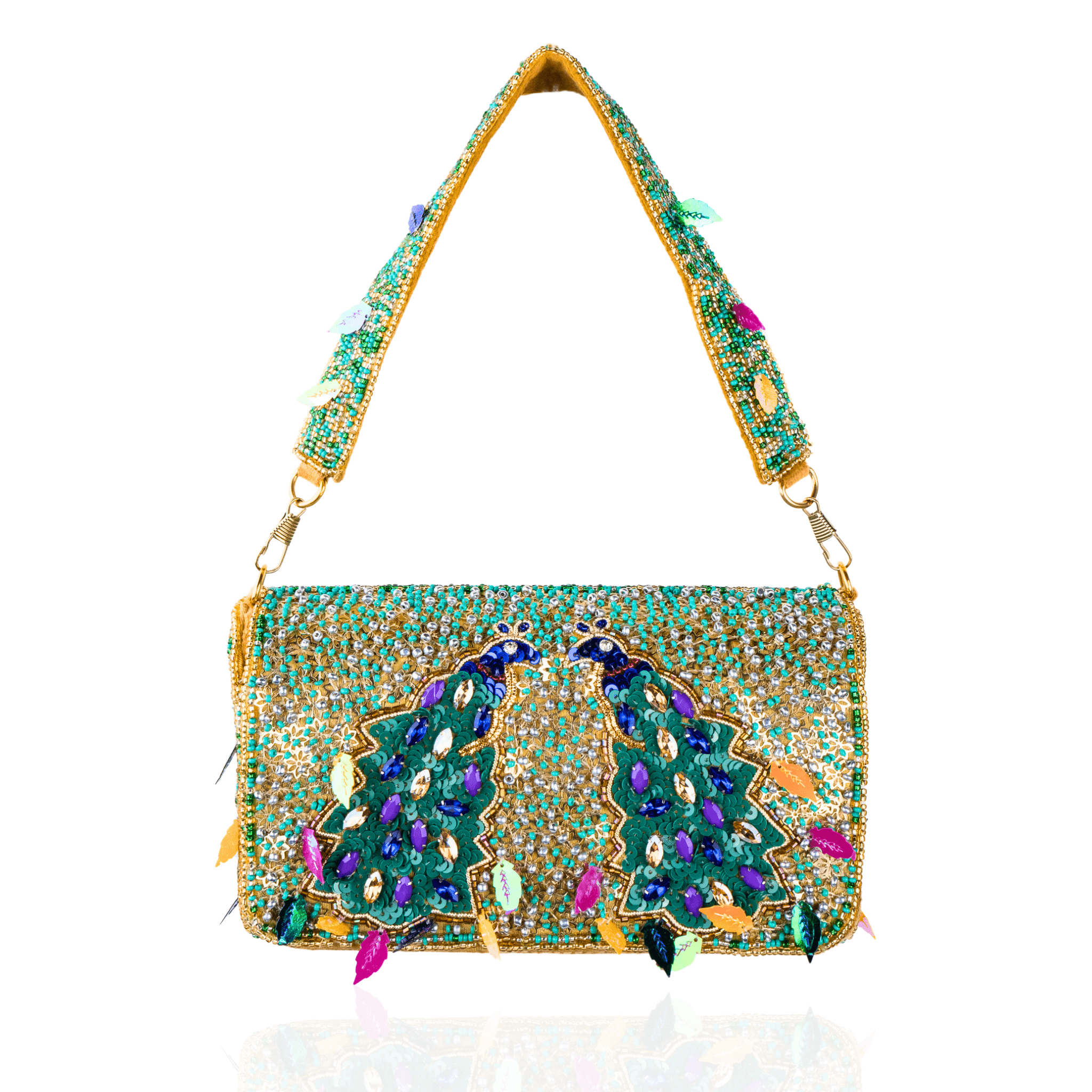 Flamboyant Farah Peacock Statement Bag,Handbags, Sassy Jones,