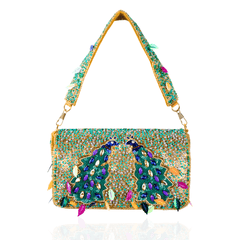 Flamboyant Farah Peacock Statement Bag,Handbags, Sassy Jones,