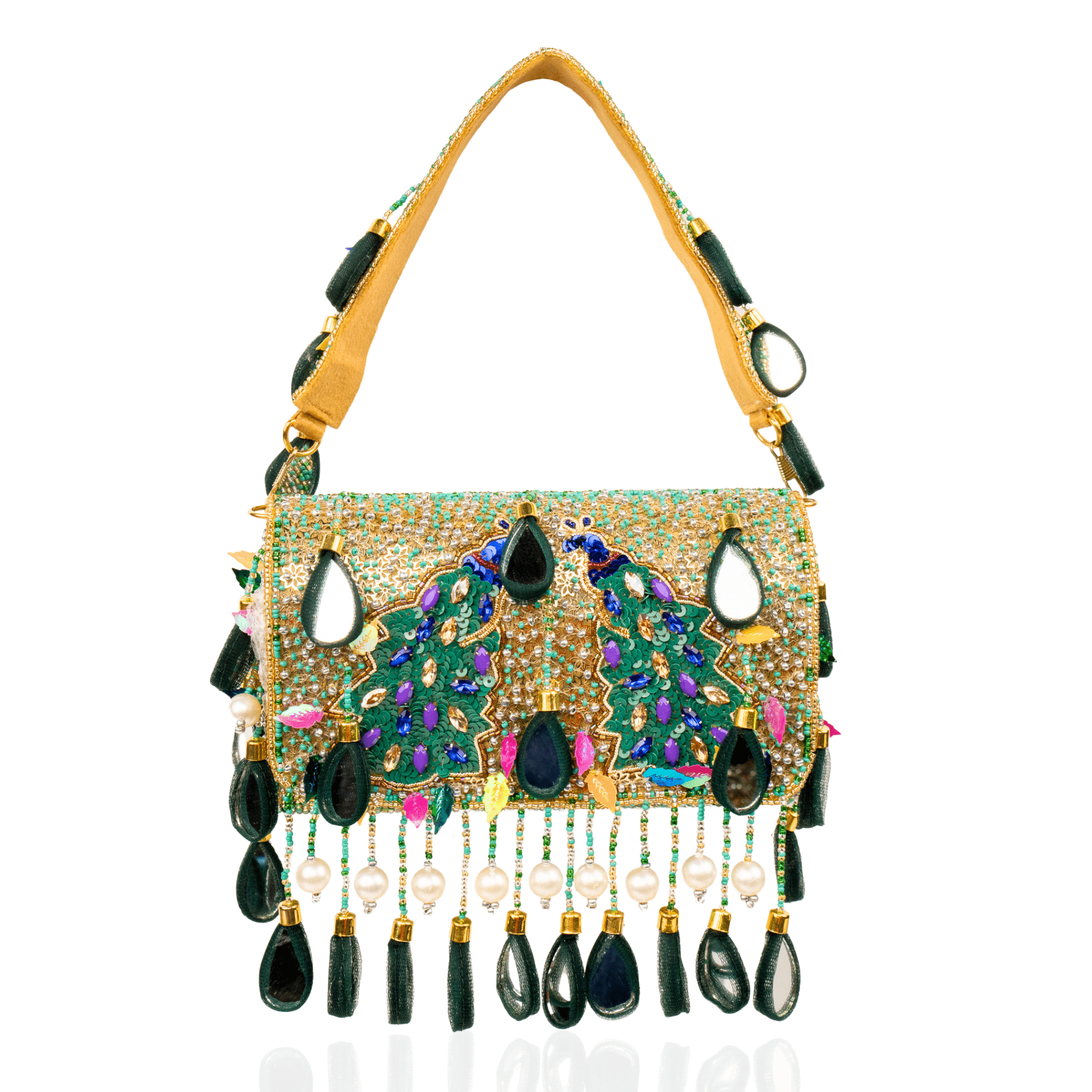 Flamboyant Farah Peacock Statement Bag,Handbags, Sassy Jones,