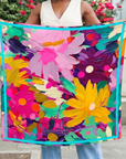 Flora Luxe Scarf 33" x 33",Scarves, Sassy Jones,
