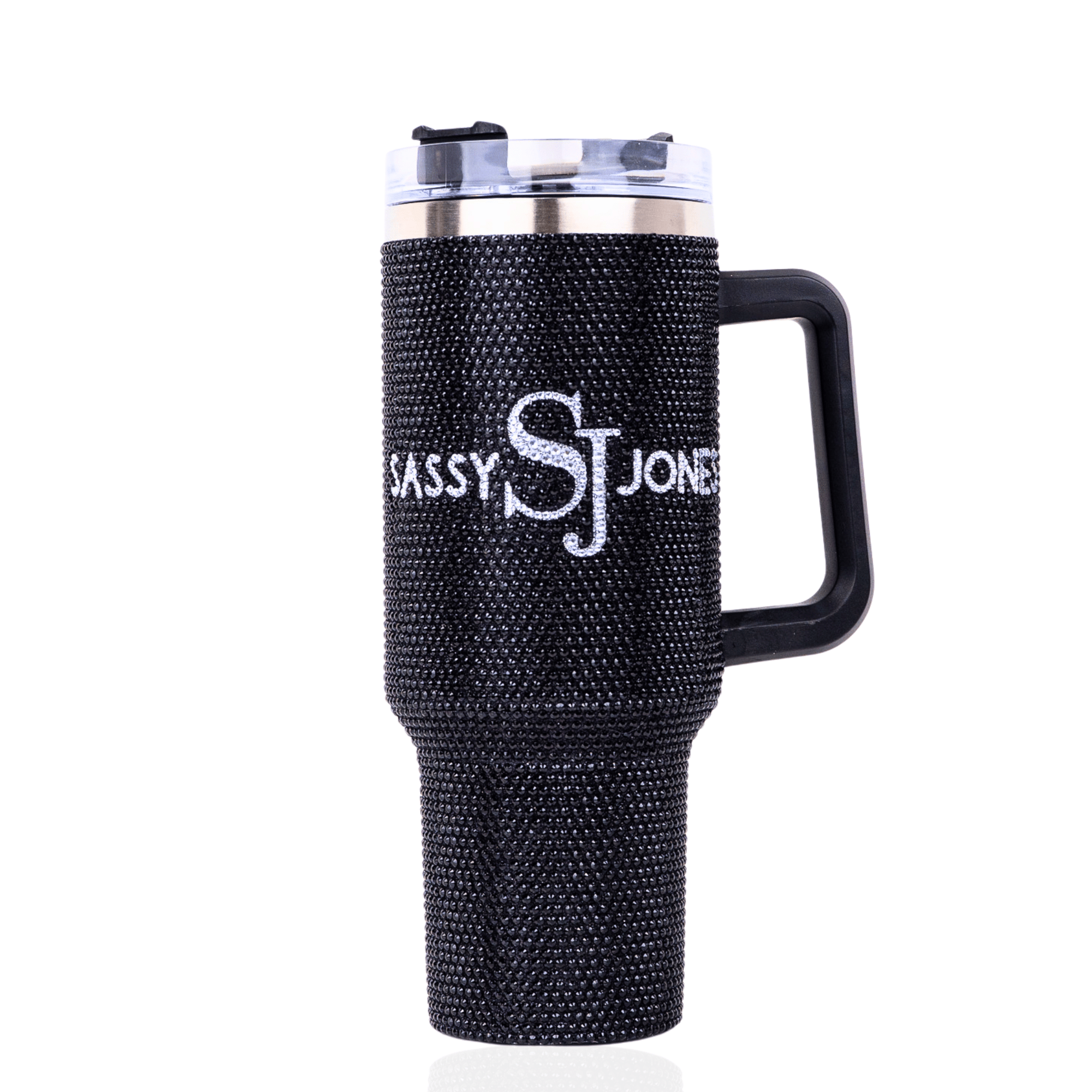 FREE Sassy Jones Black Sparkle 40oz Insulated Tumbler w/ $299+ Purchase,Home Decor, Sassy Jones,