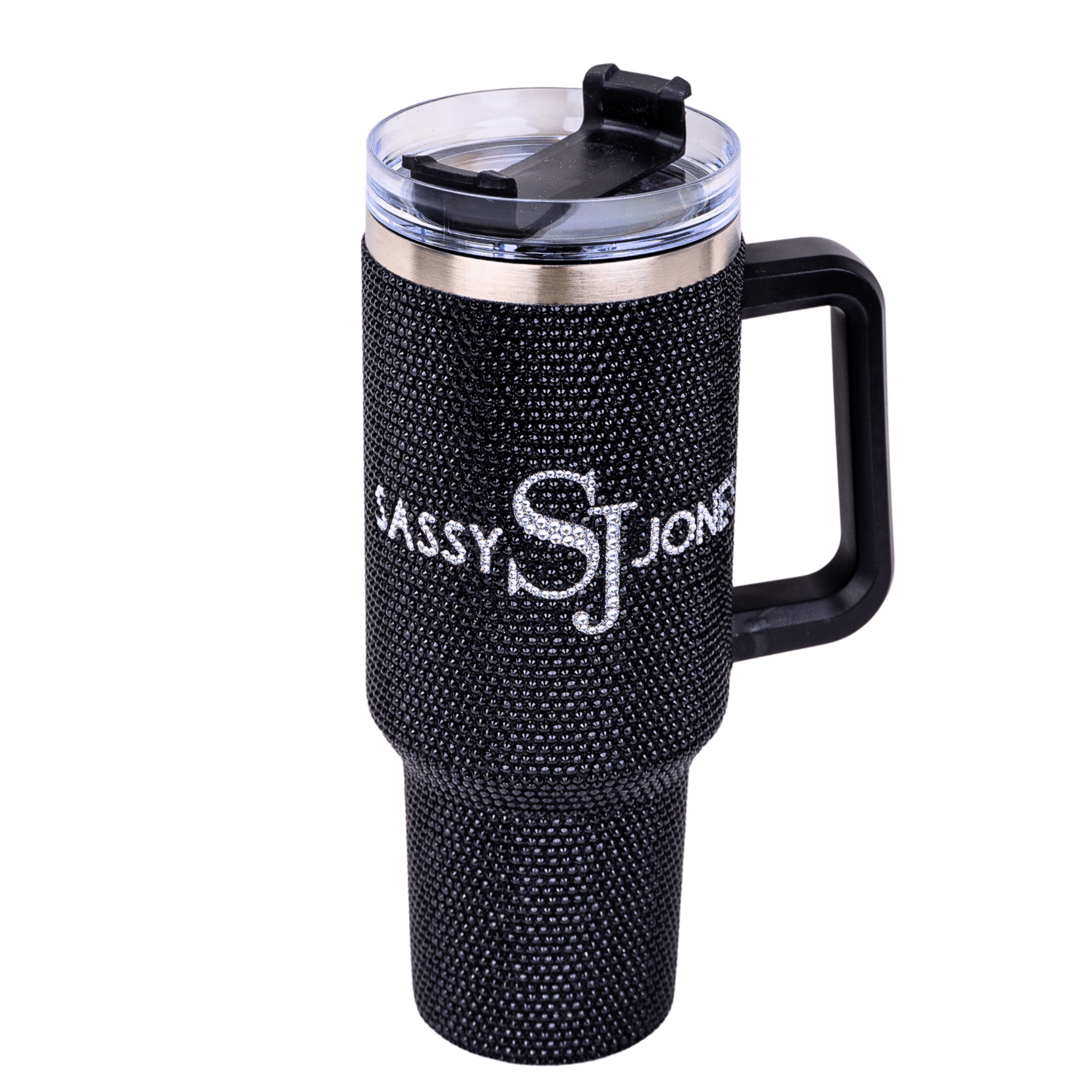 FREE Sassy Jones Black Sparkle 40oz Insulated Tumbler w/ $299+ Purchase,Home Decor, Sassy Jones,