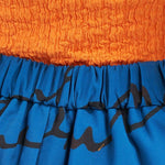 Gabriella Cigarette Pant - Navy/Orange Swirls - Sassy Jones