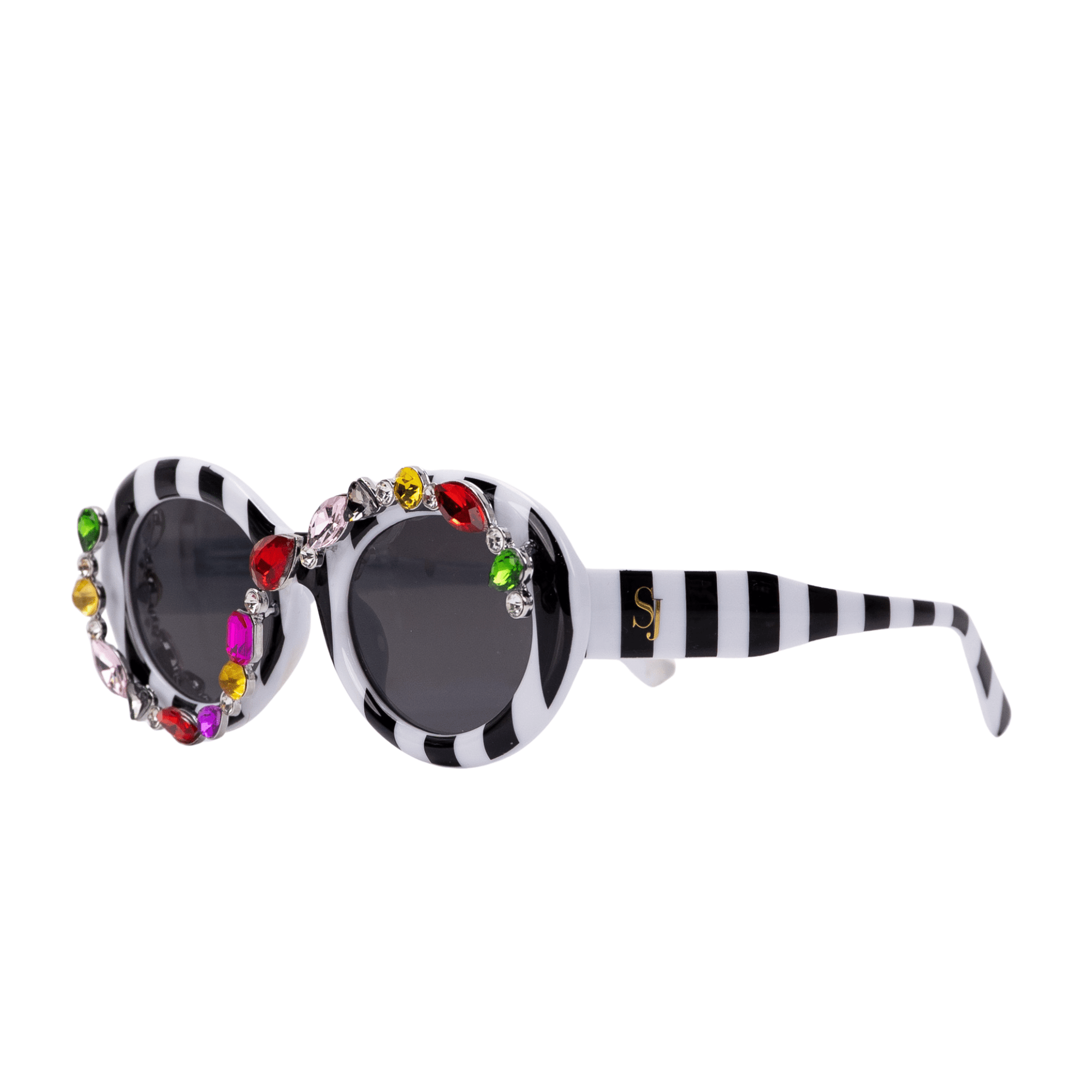 Genevieve Gem Stripe Sunglasses,Glasses, Sassy Jones,