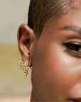 Gizelle Crystal Star Studs - Gold,Earrings, Sassy Jones,
