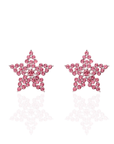 Gizelle Crystal Star Studs - Hot Pink/Silver,Earrings, Sassy Jones,