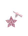 Gizelle Crystal Star Studs - Hot Pink/Silver,Earrings, Sassy Jones,