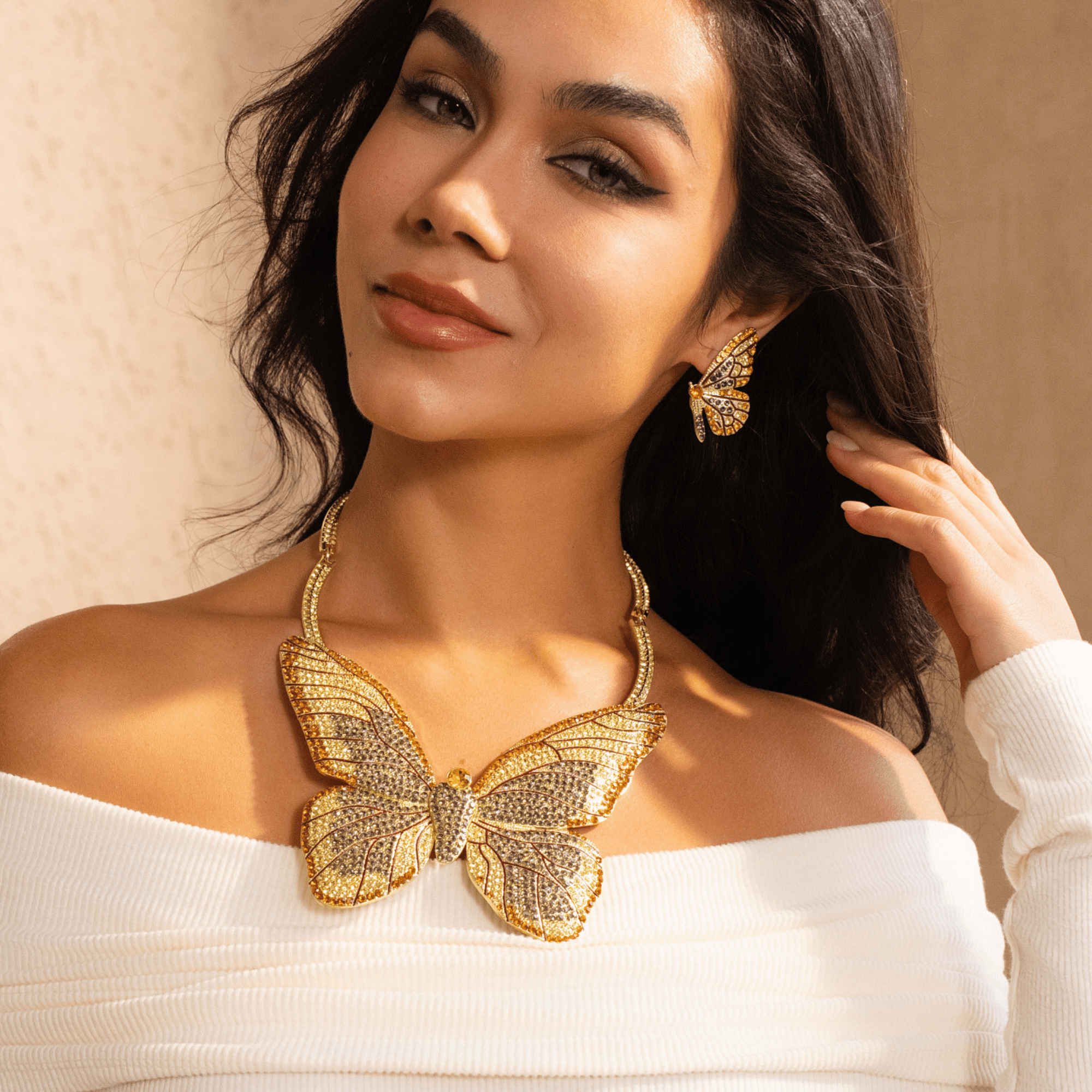 Hadassa 18k Crystal Earrings,Earrings, Sassy Jones,