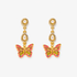 Hadassa Colorful Crystal Butterfly Pearl Dangle Earrings,Earrings, Sassy Jones,