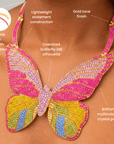 Hadassa Colorful Crystal Butterfly Statement Necklace,Necklaces, Sassy Jones,