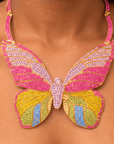 Hadassa Colorful Crystal Butterfly Statement Necklace,Necklaces, Sassy Jones,