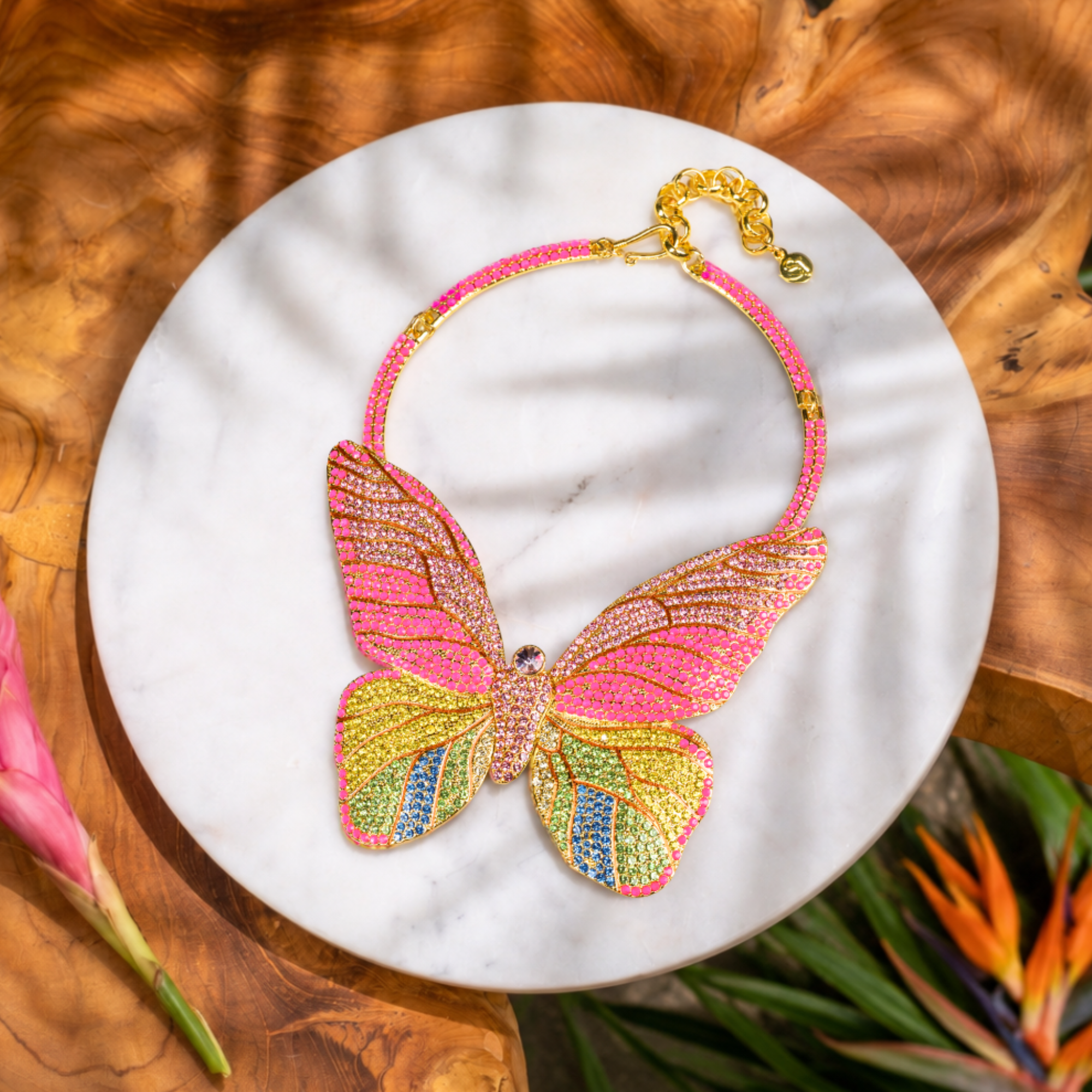 Hadassa Crystal Bib - Tropical Paradise,Necklaces, Sassy Jones,