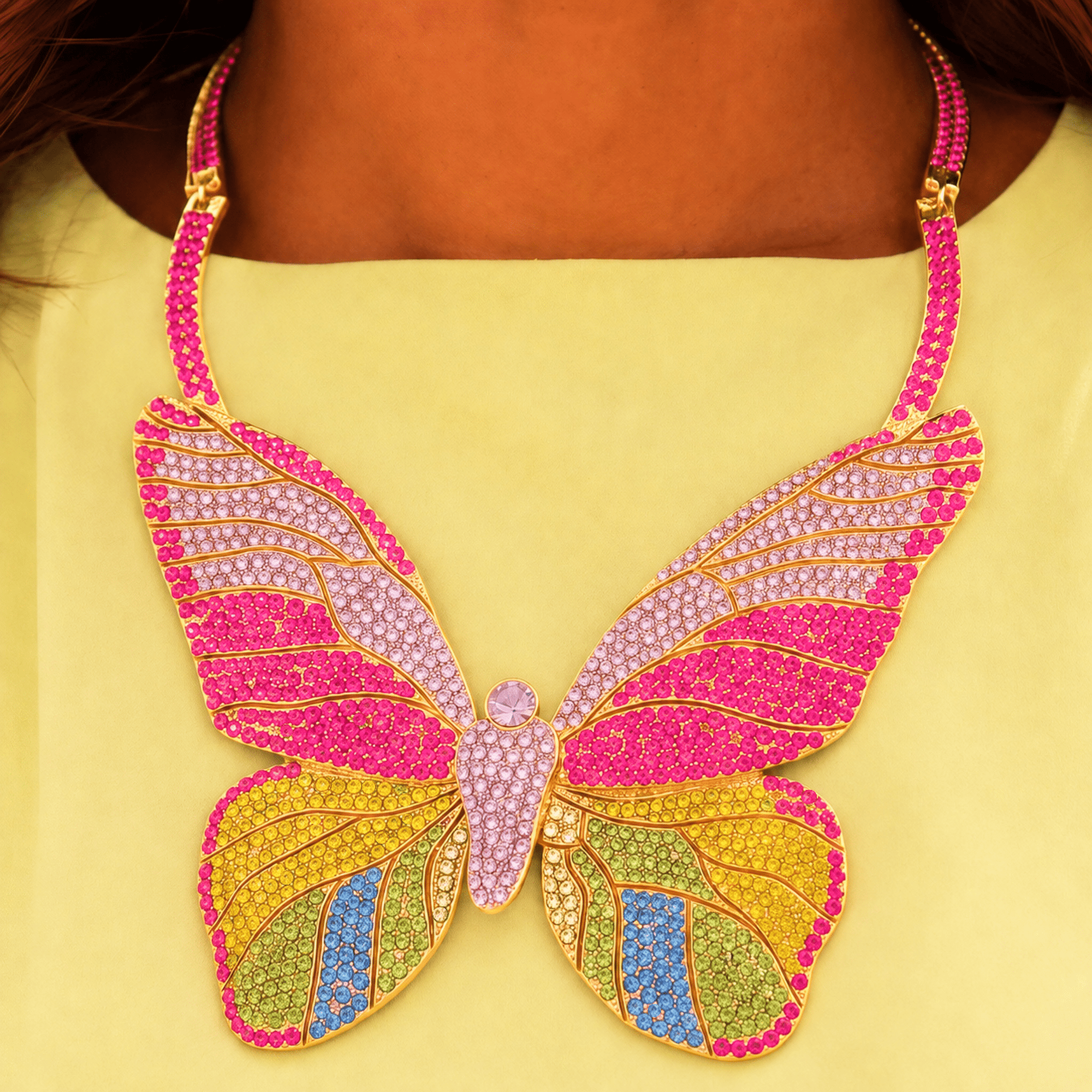 Hadassa Crystal Bib - Tropical Paradise,Necklaces, Sassy Jones,